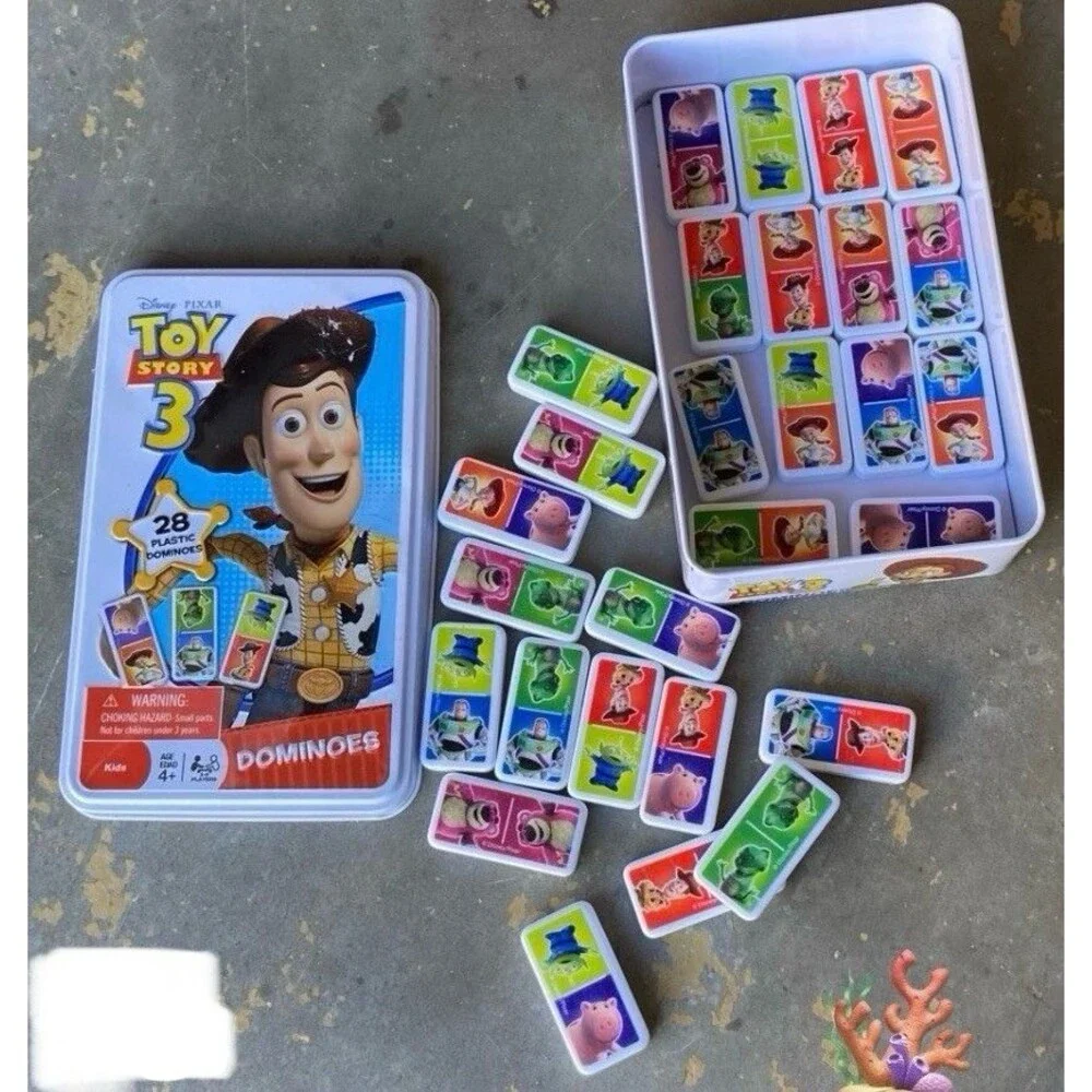 Disney Pixar Toy Story 3 Dominoes Set 28 Pieces Collectible Tin